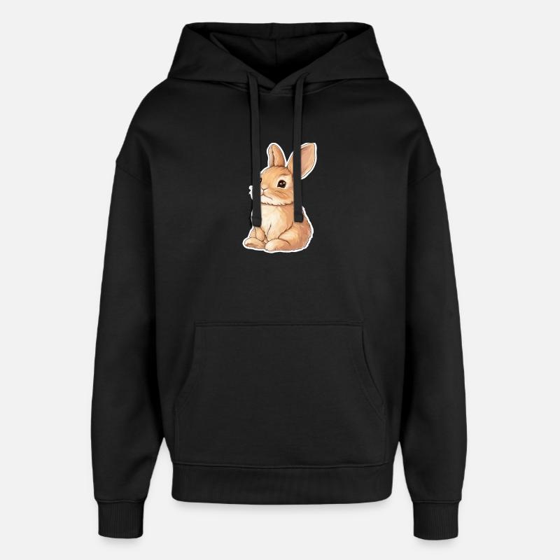 Lièvre - Sweat à capuche unisexe Stanley/Stella Oversized - noir