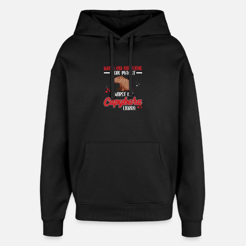 Capybara est un capybara mignon - Sweat à capuche unisexe Stanley/Stella Oversized - noir