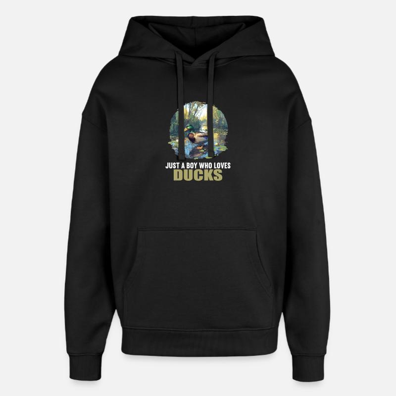 Enten Ente - Oversized Unisex Hoodie von Stanley/Stella - Schwarz