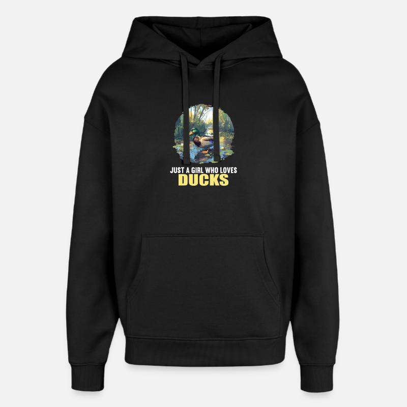 Ducks Duck - Oversized Unisex Hoodie by Stanley/Stella - black