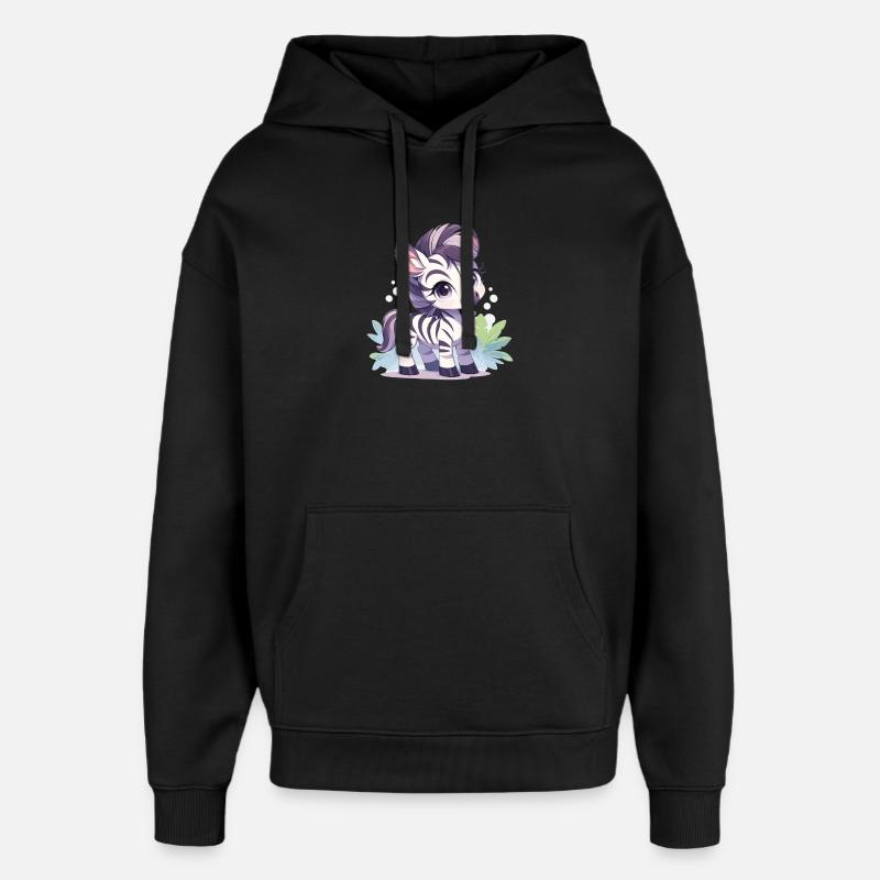 Zèbres Zèbre - Sweat à capuche unisexe Stanley/Stella Oversized - noir