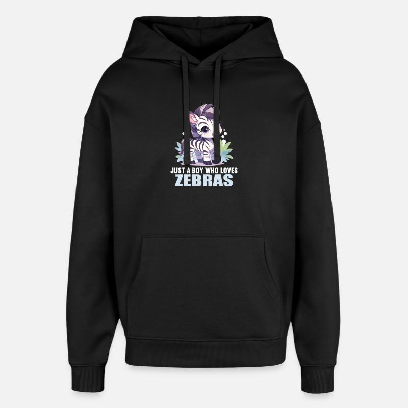 Zebras Zebra - Oversized Unisex Hoodie von Stanley/Stella - Schwarz
