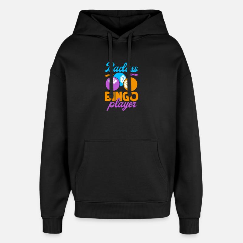 Jeu de bingo Badass Player Bingo - Sweat à capuche unisexe Stanley/Stella Oversized - noir