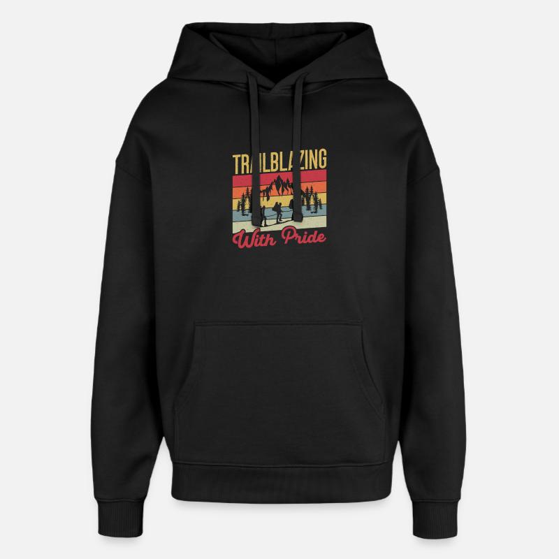 Chef scout Trailblazing Whit Pride Scout - Sweat à capuche unisexe Stanley/Stella Oversized - noir