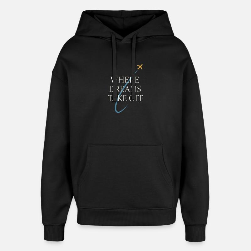 Fluglehrer Cfi Pilot Luftfahrtlehrer - Oversized Unisex Hoodie von Stanley/Stella - Schwarz