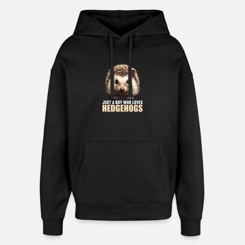 Hérisson - Sweat à capuche unisexe Stanley/Stella Oversized - noir