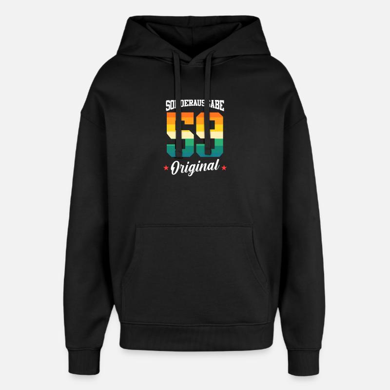 59 Anniversaire - Sweat à capuche unisexe Stanley/Stella Oversized - noir