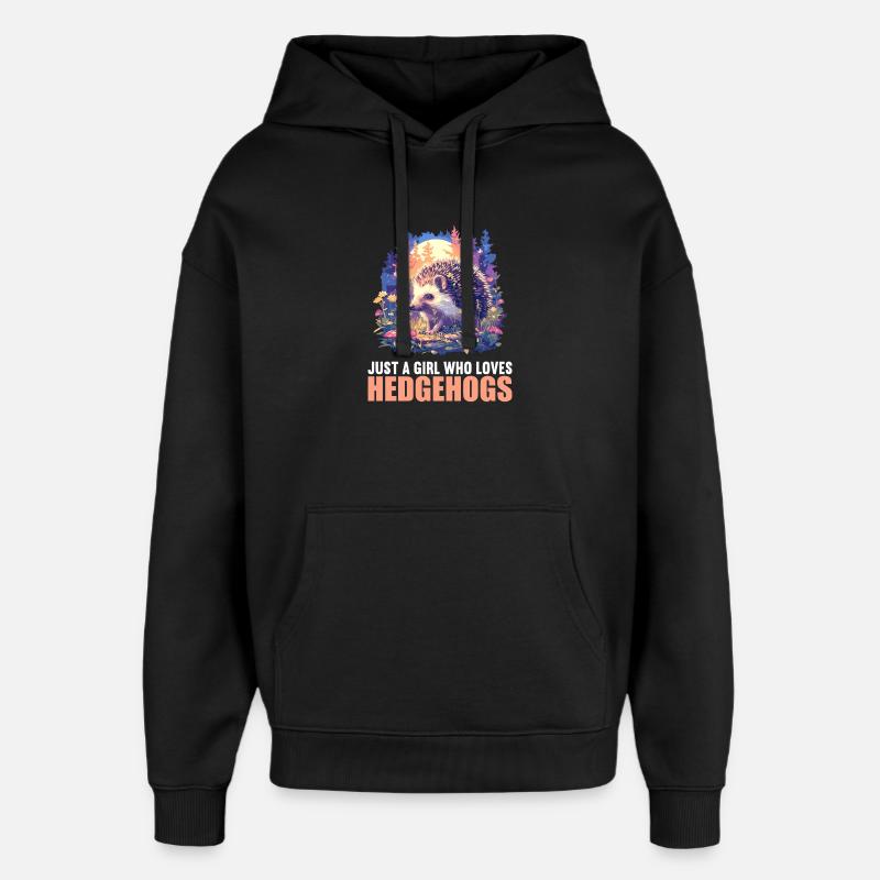 Igel - Oversized Unisex Hoodie von Stanley/Stella - Schwarz
