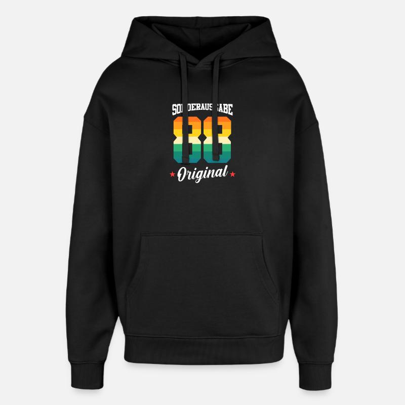 88 Anniversaire - Sweat à capuche unisexe Stanley/Stella Oversized - noir
