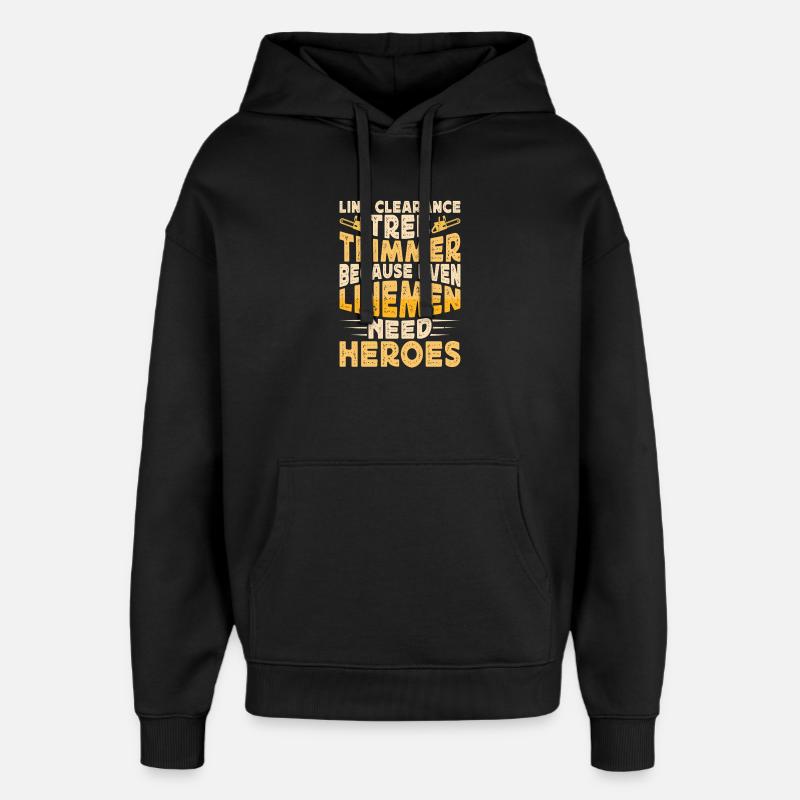 Baumpfleger Holzarbeiter Waldarbeiter Geschenk - Oversized Unisex Hoodie von Stanley/Stella - Schwarz