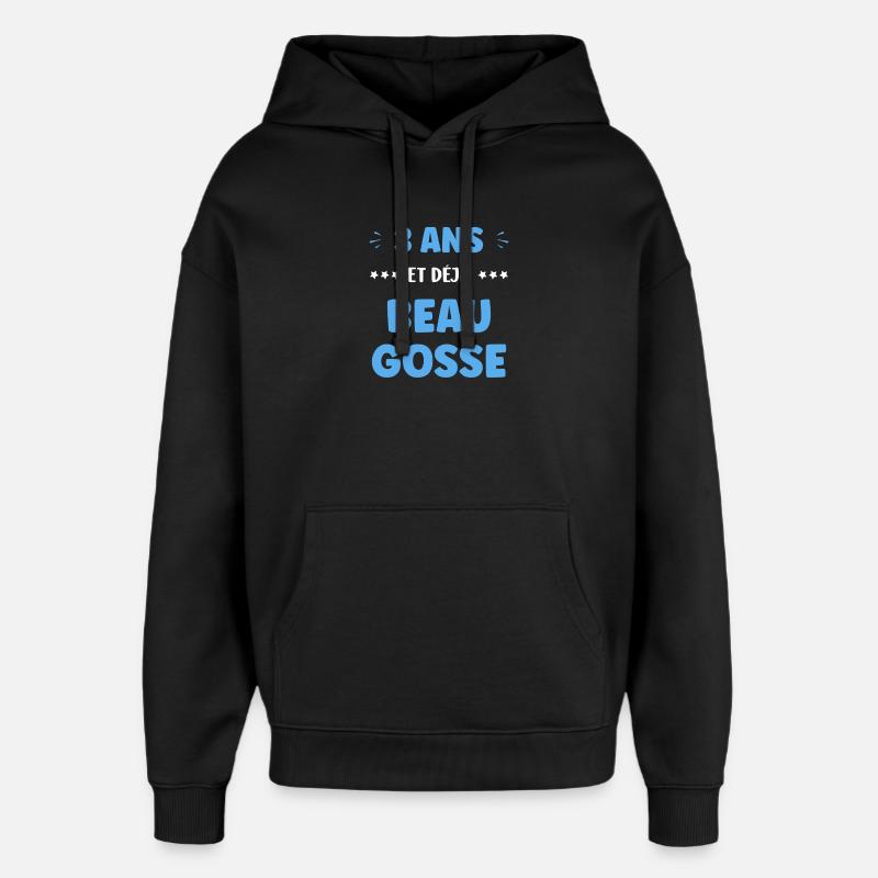 3 Ans Déjà Beau Gosse - Sweat à capuche unisexe Stanley/Stella Oversized - noir