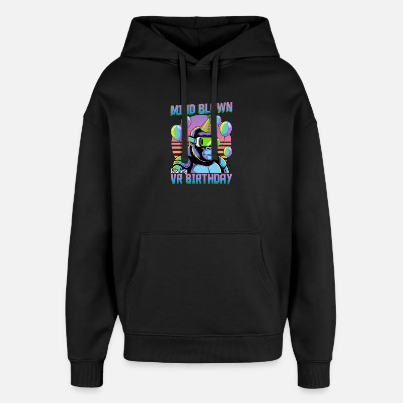 Anniversaire Gamer VR - Sweat à capuche unisexe Stanley/Stella Oversized - noir