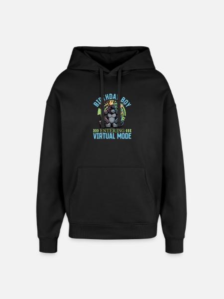 Anniversaire Gamer VR - Sweat à capuche unisexe Stanley/Stella Oversized - noir