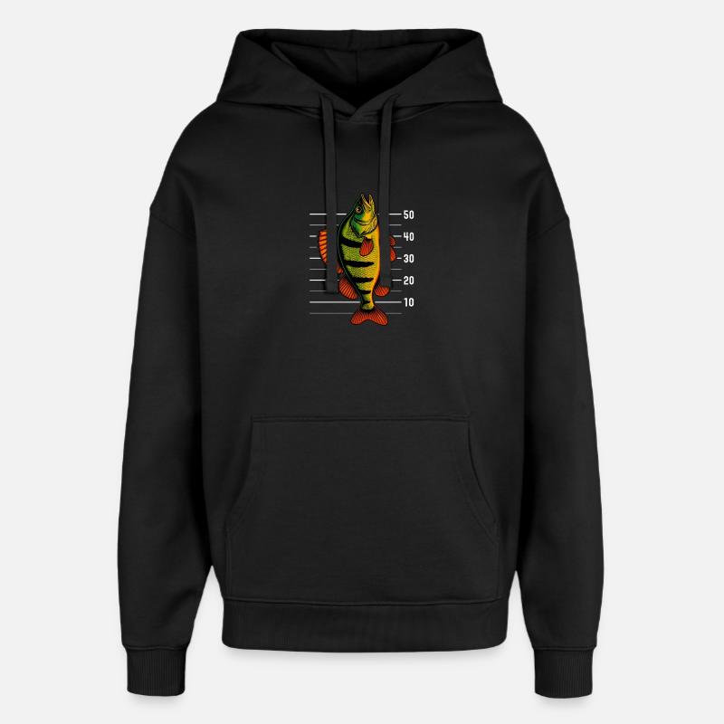 Barsch Flussbarsch Barsche Barsch Köder - Oversized Unisex Hoodie von Stanley/Stella - Schwarz