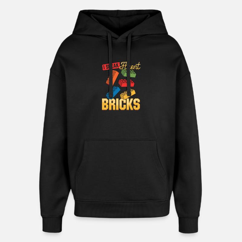 Blocs de construction Enfants Brick Builder - Sweat à capuche unisexe Stanley/Stella Oversized - noir