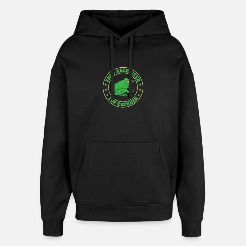 Frog Catcher Recruiter Top Frog - Oversized Unisex Hoodie von Stanley/Stella - Schwarz