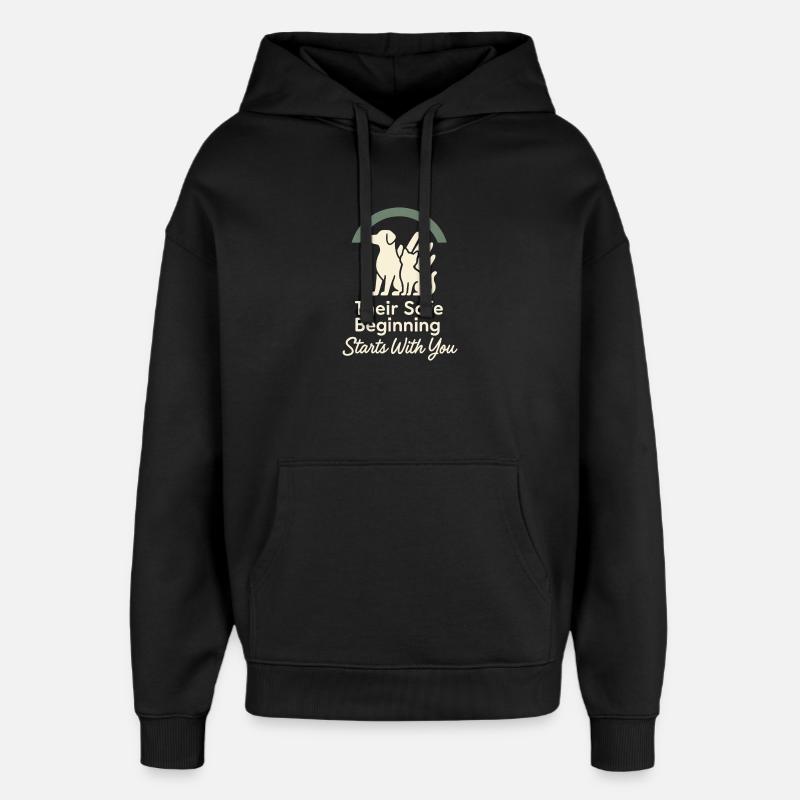 Tierheimmitarbeiter, Tierrettungs-freiwilliger - Oversized Unisex Hoodie von Stanley/Stella - Schwarz