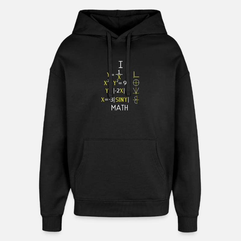 Math Math Math Teacher Mathematician - Oversized Unisex Hoodie by Stanley/Stella - black