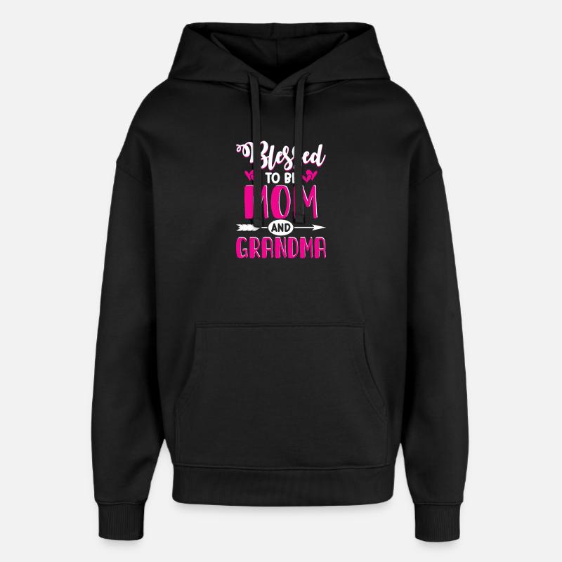 Oma Geschenk Weihnachtsgeschenke Großmutter  - Oversized Unisex Hoodie von Stanley/Stella - Schwarz