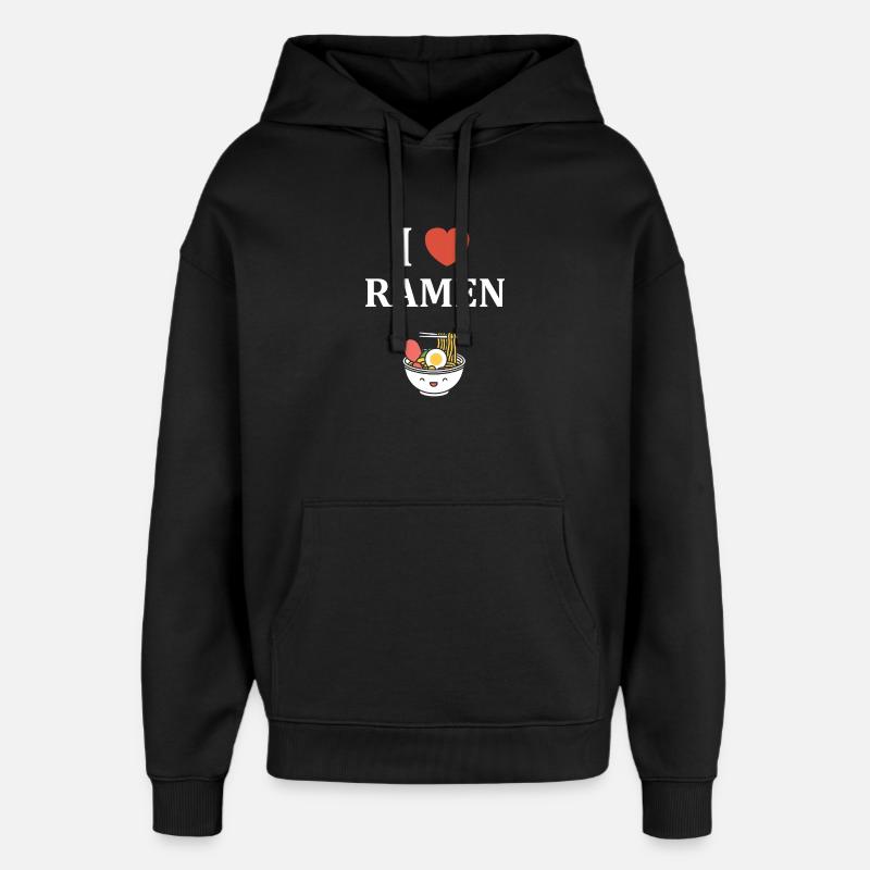 J aime le ramen - Sweat à capuche unisexe Stanley/Stella Oversized - noir