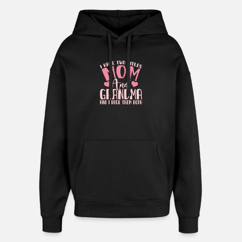 Oma Mama Geschenk Weihnachtsgeschenke Großmutter  - Oversized Unisex Hoodie von Stanley/Stella - Schwarz