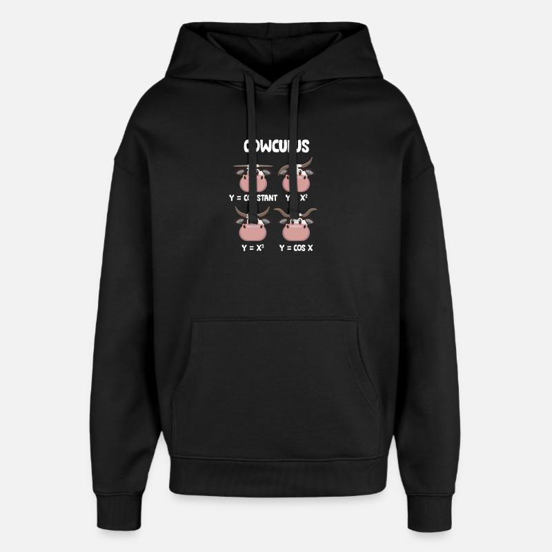 Math Teacher Geometry School Mathematics - Oversized Unisex Hoodie by Stanley/Stella - black