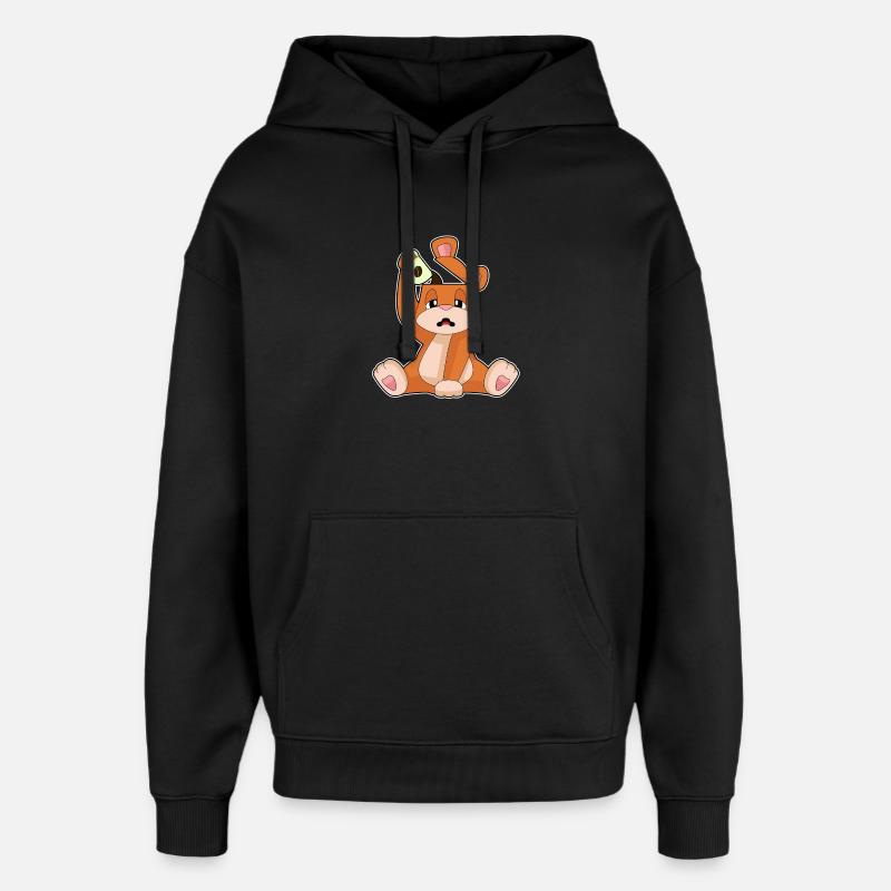 Bear Coffee Mug - Oversized Unisex Hoodie by Stanley/Stella - black