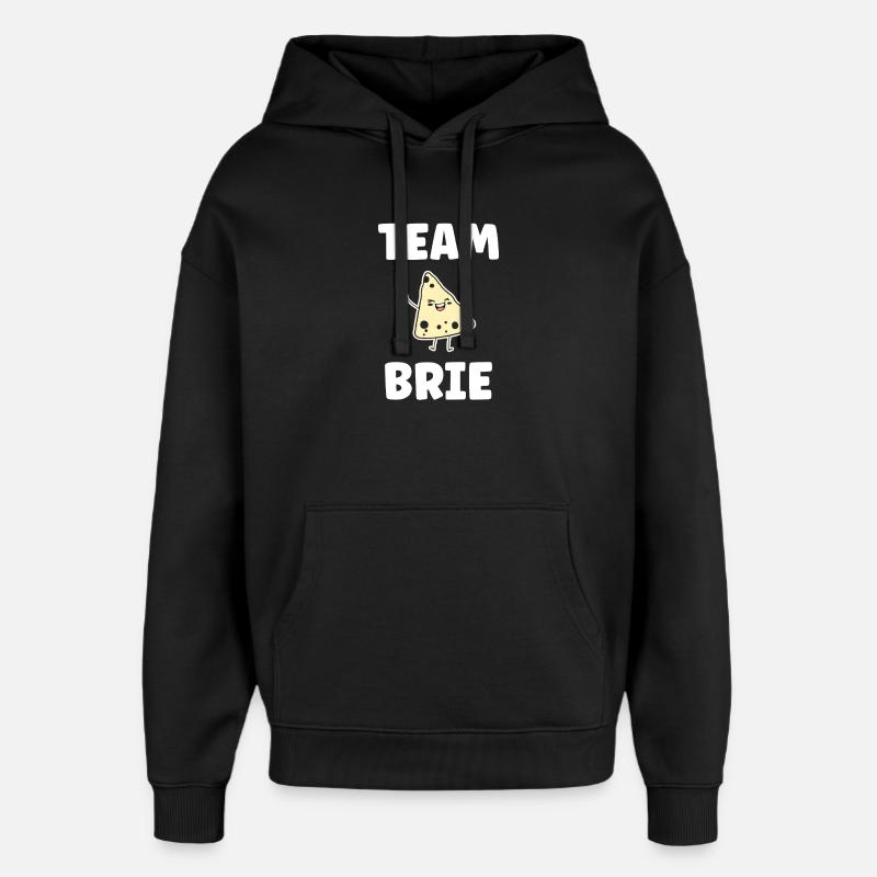 Humour fromage brie - Sweat à capuche unisexe Stanley/Stella Oversized - noir