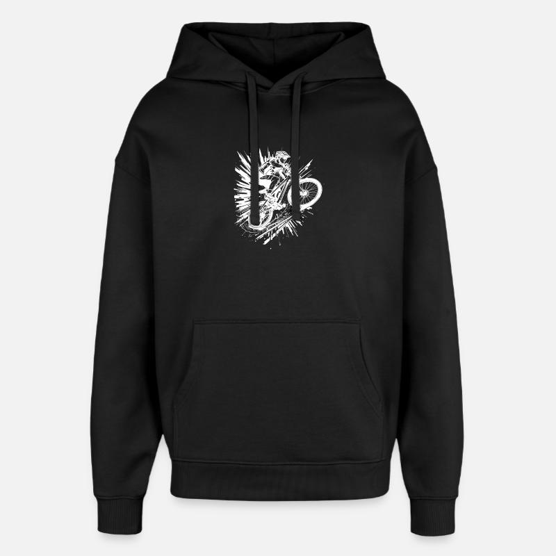 VTT Cyclisme VTT - Sweat à capuche unisexe Stanley/Stella Oversized - noir