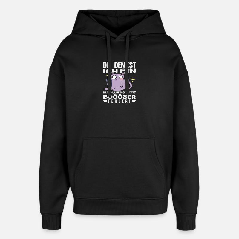 Mauvaise erreur petit chat - Sweat à capuche unisexe Stanley/Stella Oversized - noir
