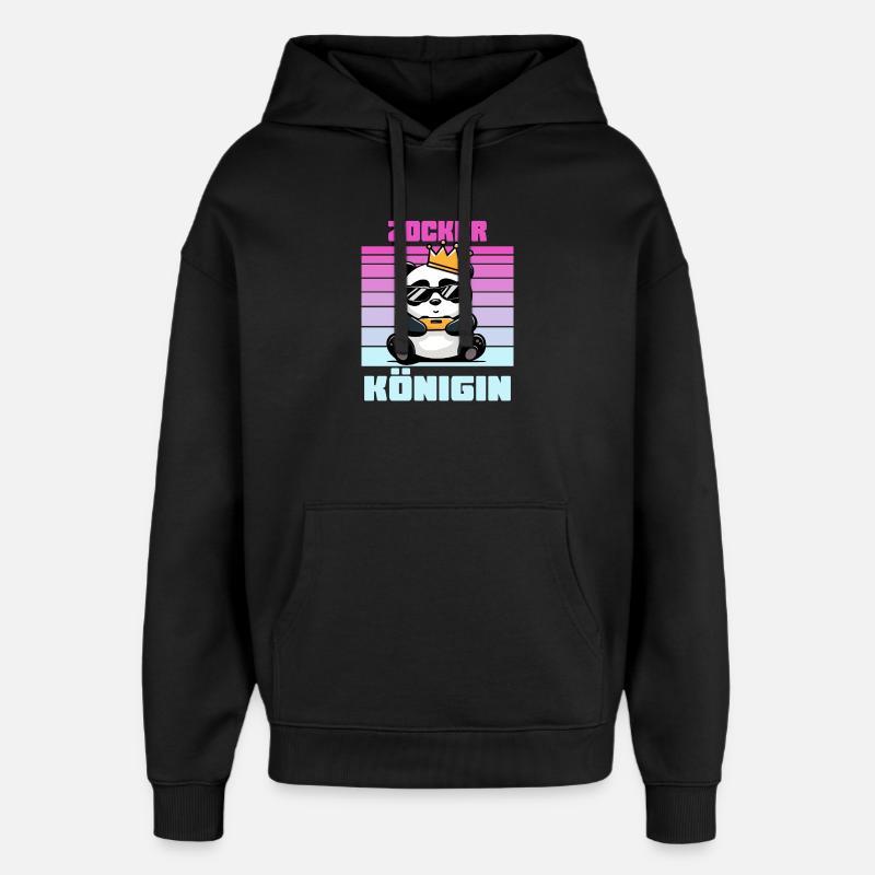 Gamer Queen gamen - Sweat à capuche unisexe Stanley/Stella Oversized - noir
