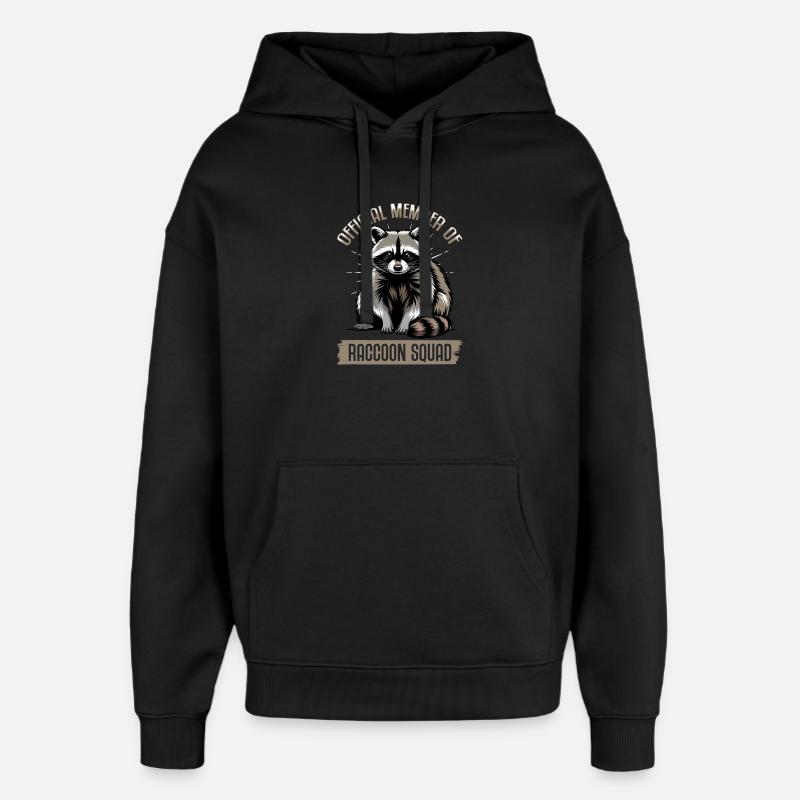 Drôle de raton laveur - Sweat à capuche unisexe Stanley/Stella Oversized - noir