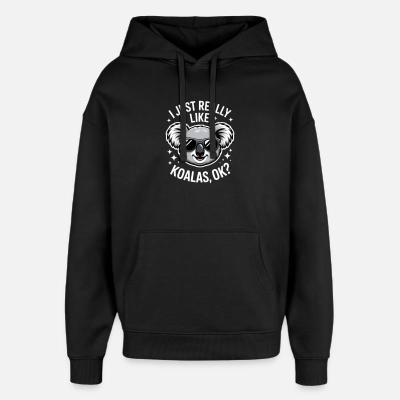 Koala Spruch Koalas Lustiges Koala Geschenk - Oversized Unisex Hoodie von Stanley/Stella - Schwarz