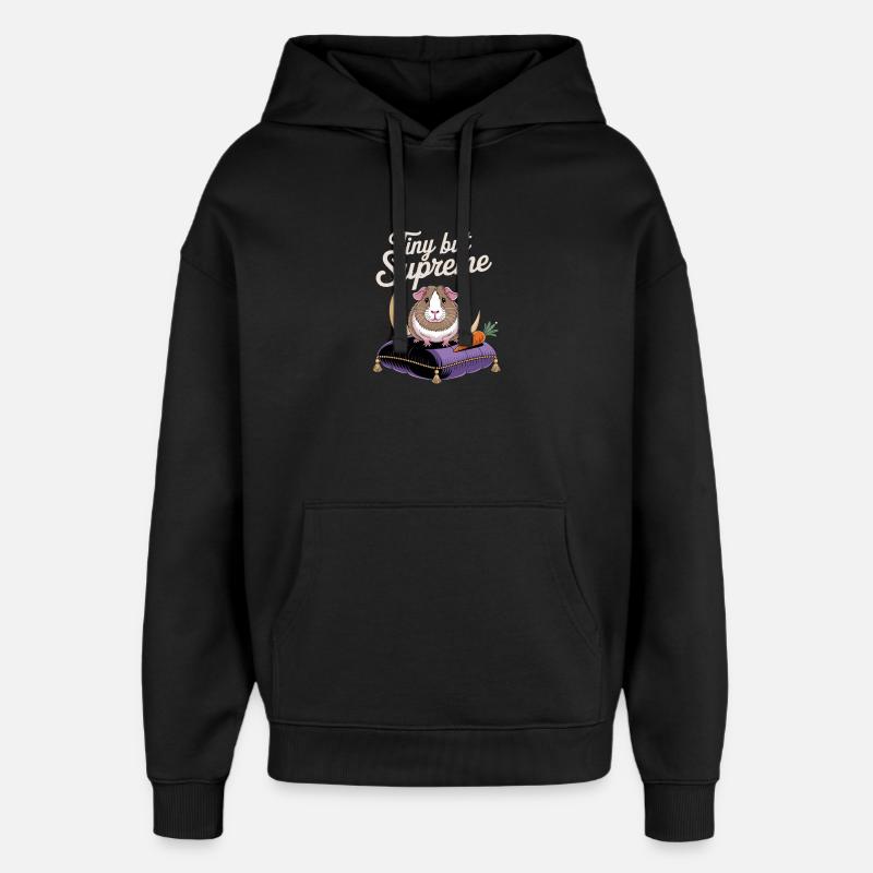 Tiny but Guinea Pig - Oversized Unisex Hoodie by Stanley/Stella - black