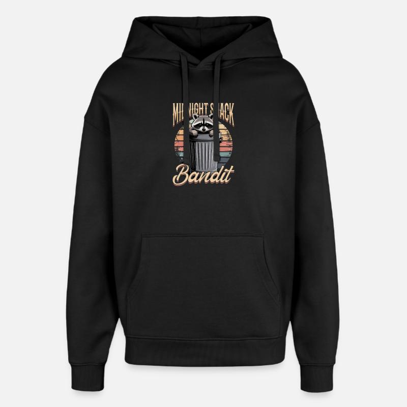 Drôle de raton laveur - Sweat à capuche unisexe Stanley/Stella Oversized - noir