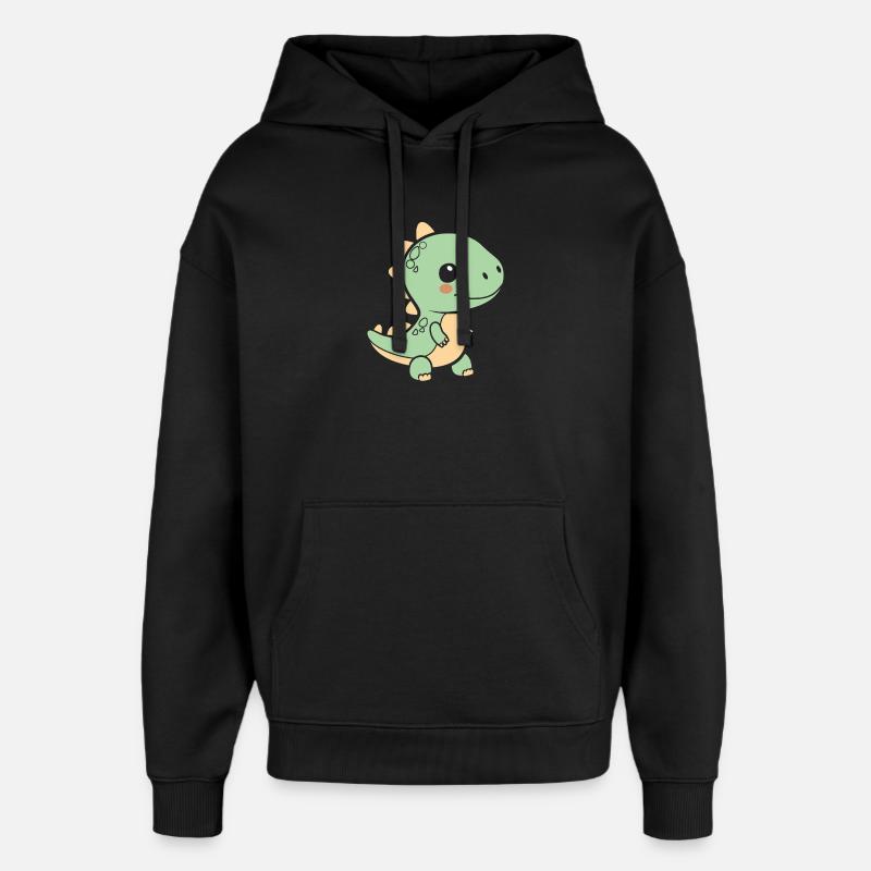 Mignon Petit dinosaure - Sweat à capuche unisexe Stanley/Stella Oversized - noir