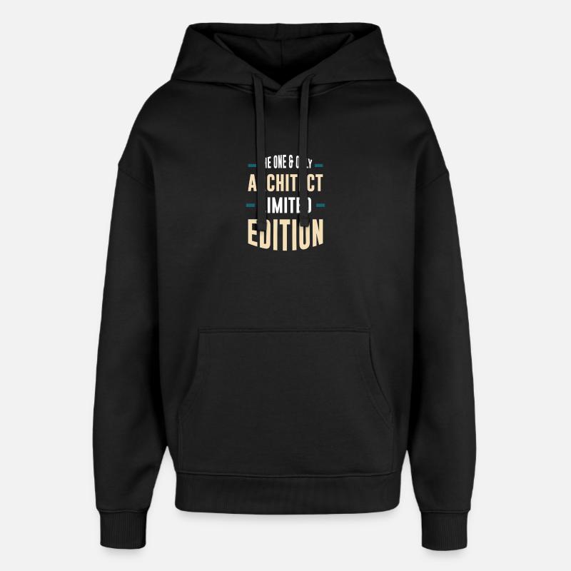 Unique Architect Limited Edition - Oversized Unisex Hoodie by Stanley/Stella - black