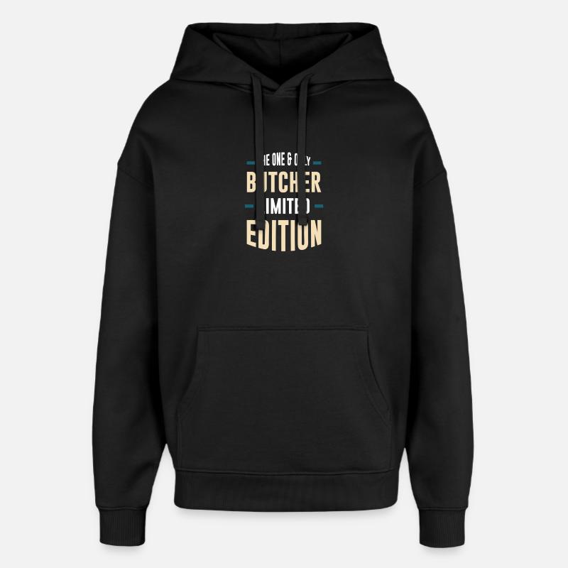 L’édition limitée The Only Butcher - Sweat à capuche unisexe Stanley/Stella Oversized - noir