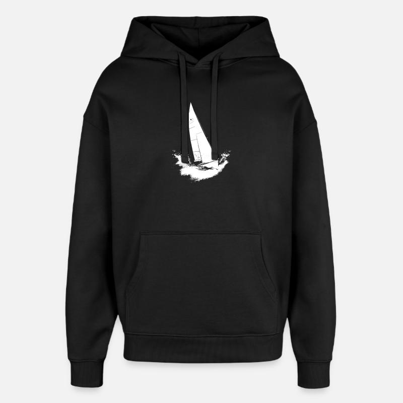 Voilier oeuvre marin - Sweat à capuche unisexe Stanley/Stella Oversized - noir