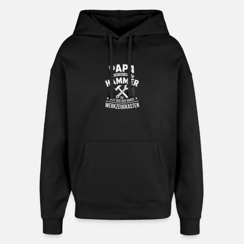 Boîte à outils Dad Hammer - Sweat à capuche unisexe Stanley/Stella Oversized - noir