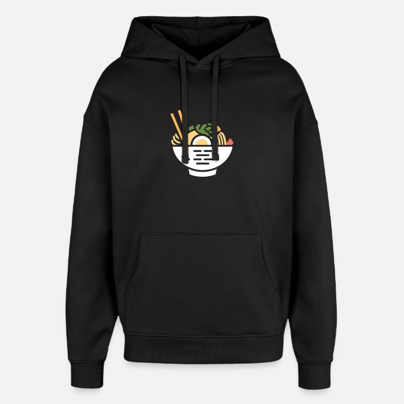 Ramen - Sweat à capuche unisexe Stanley/Stella Oversized - noir