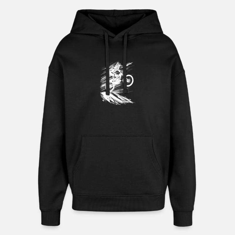 L’art énergique du VTT - Sweat à capuche unisexe Stanley/Stella Oversized - noir