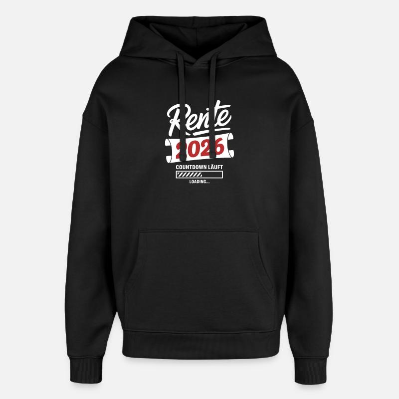 Rente 2026 Countdown Läuft - Oversized Unisex Hoodie von Stanley/Stella - Schwarz