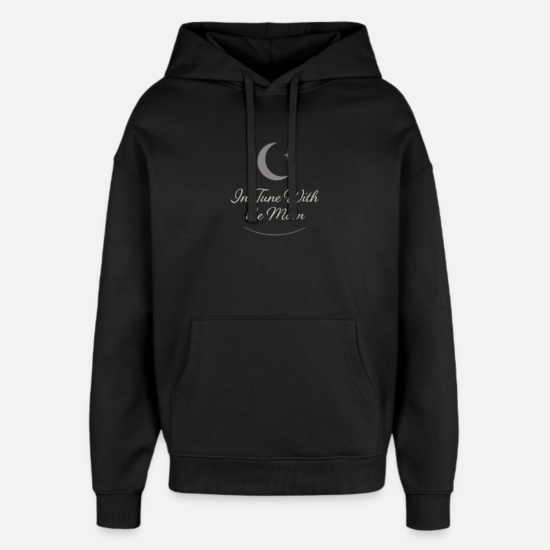Moon Cycle Moon Goddess Intentionally - Oversized Unisex Hoodie by Stanley/Stella - black