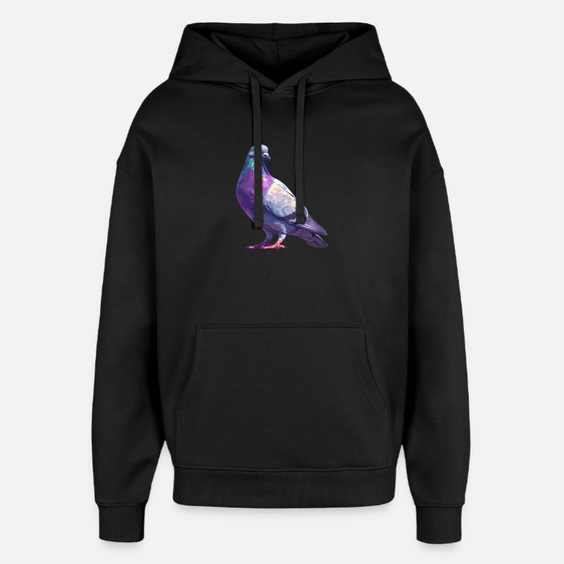 Tauben Taube - Oversized Unisex Hoodie von Stanley/Stella - Schwarz