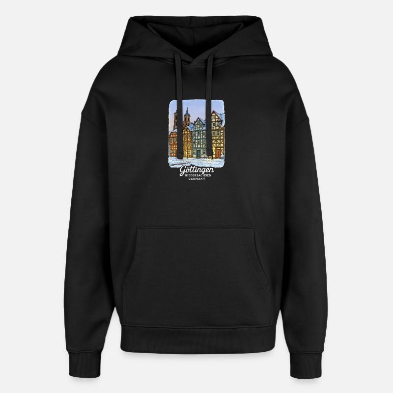 Göttingen - Oversized Unisex Hoodie von Stanley/Stella - Schwarz