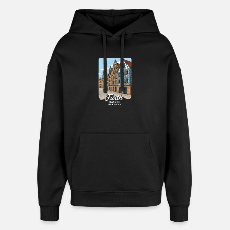 Fürth - Oversized Unisex Hoodie by Stanley/Stella - black