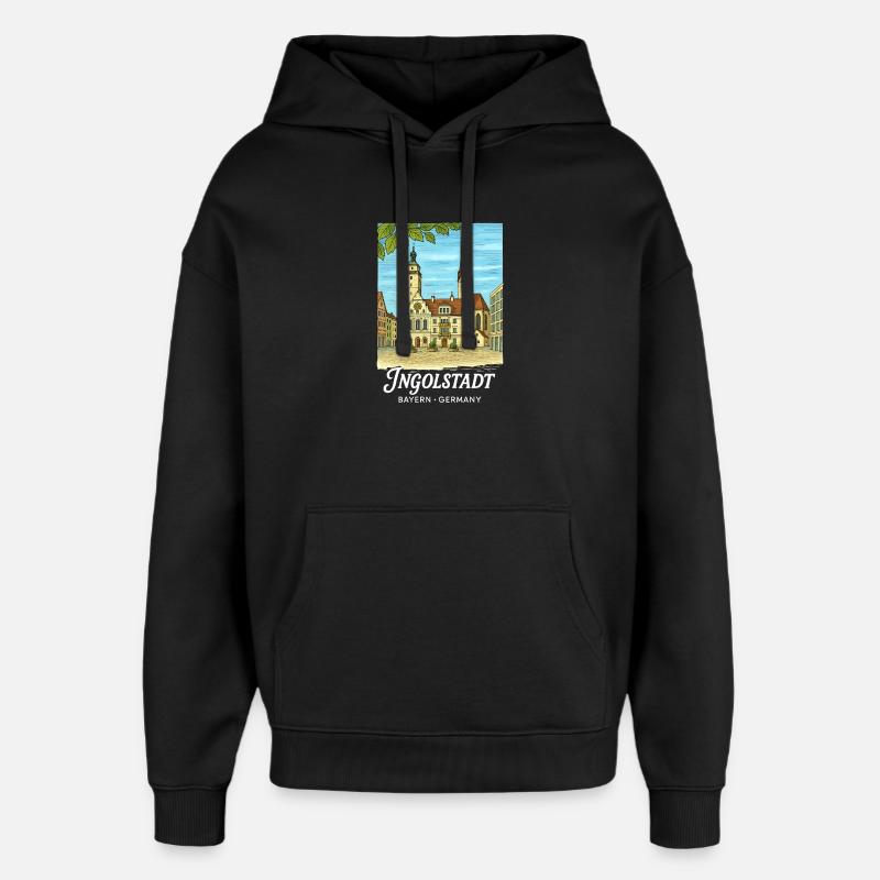 Ingolstadt - Sweat à capuche unisexe Stanley/Stella Oversized - noir