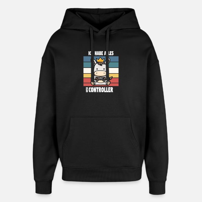 ich habe alles unter controller - Oversized Unisex Hoodie von Stanley/Stella - Schwarz