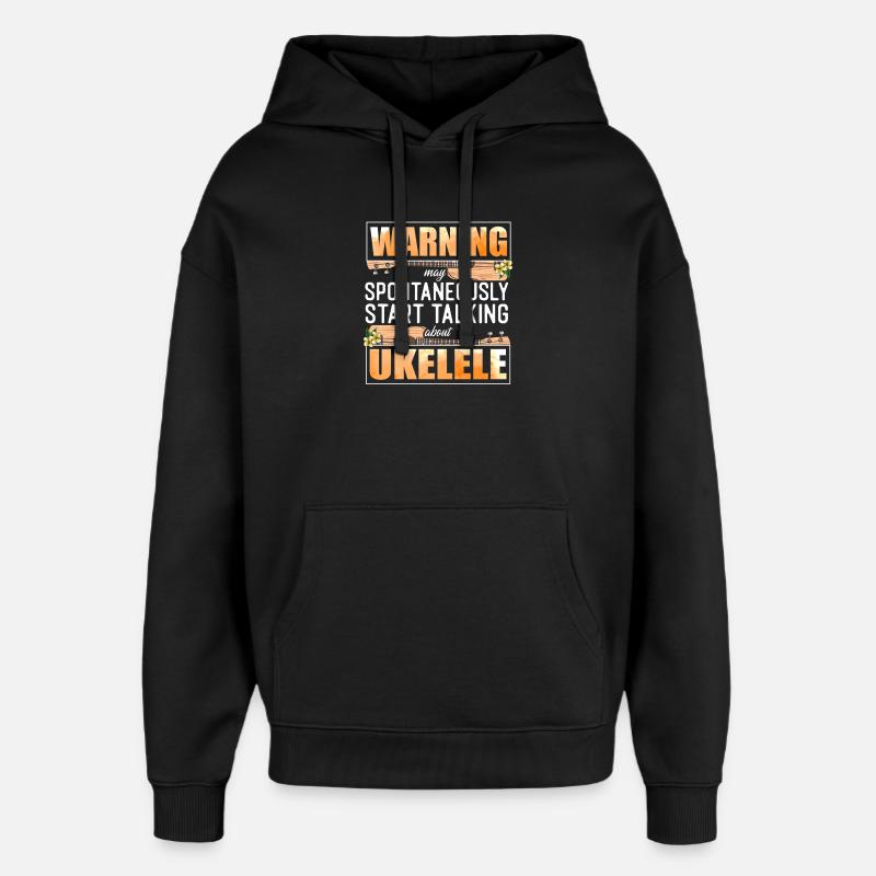 Hawaiian Ukulele Uke Warning May - Oversized Unisex Hoodie von Stanley/Stella - Schwarz